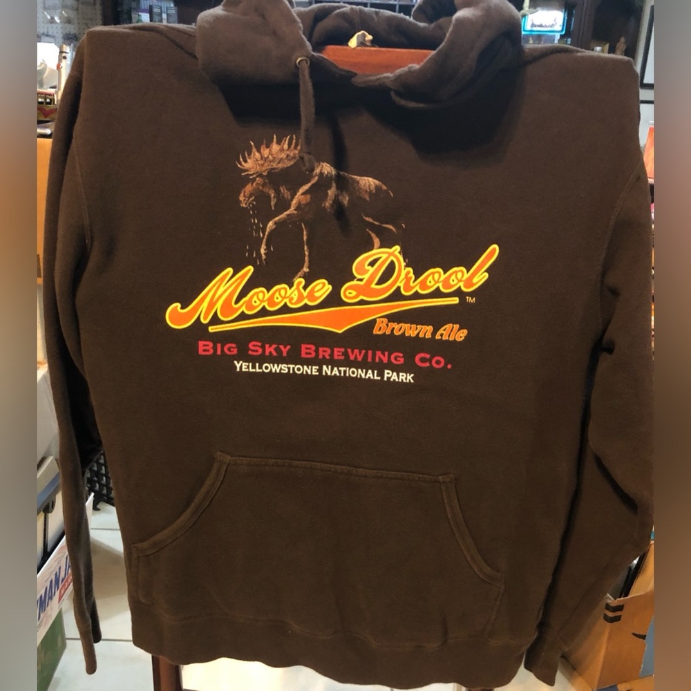 Moose Drool Brown Ale  Big Sky Brewing Co. (Yellowstone) Brown Hoodie Size S